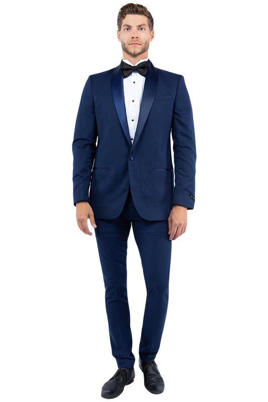Zegarie Slim Fit Tuxedo Separates Jacket, Navy w/ Satin Shawl Collar