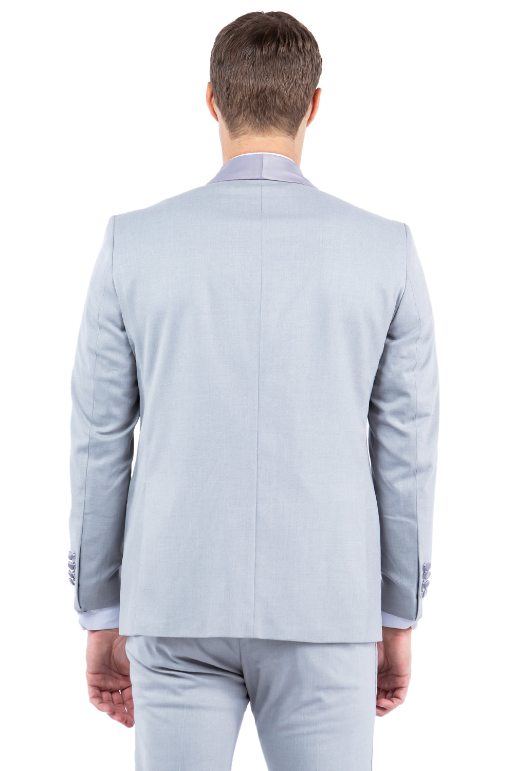 Zegarie Slim Fit Tuxedo Separates Jacket, Light Grey w/ Satin Shawl Collar
