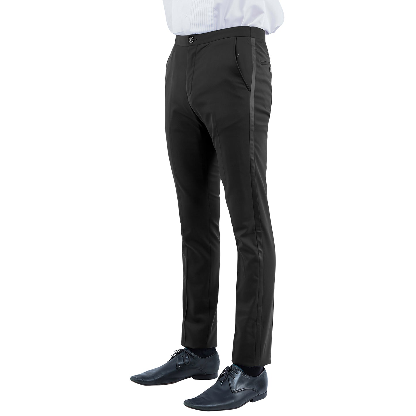 Zegarie Tailored Fit Tuxedo Separates Pants, Black w/ Satin Trim