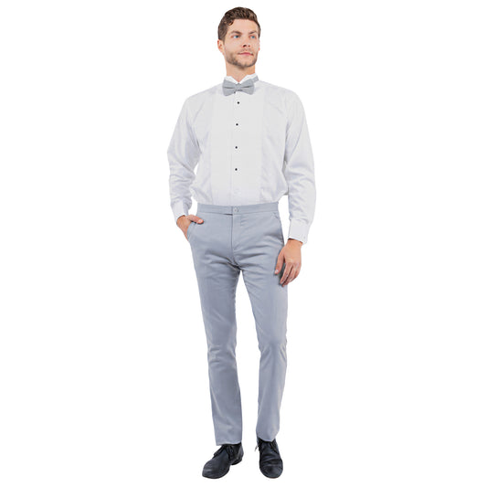 Zegarie Tailored Fit Tuxedo Separates Pants, Grey w/ Satin Trim
