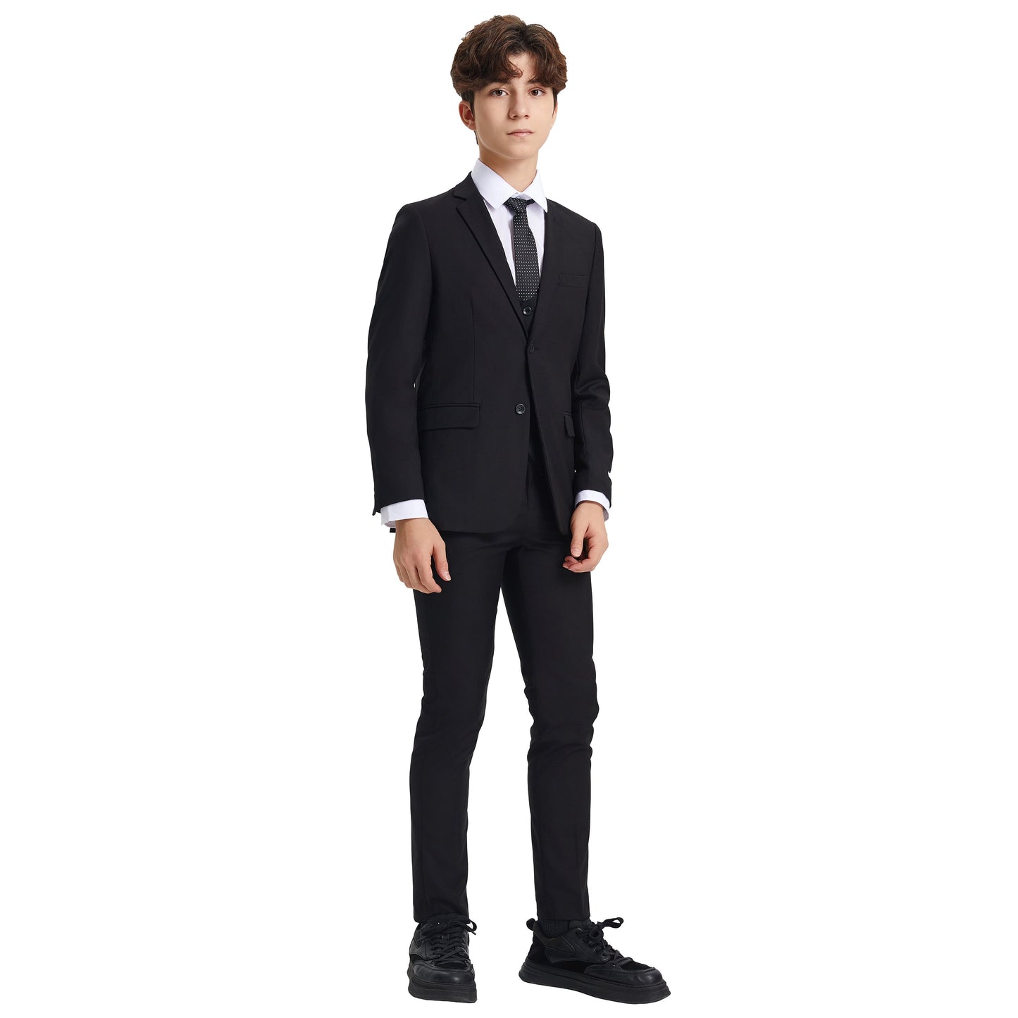 Stacy Adams Boy's 5pc Suit Set, Black