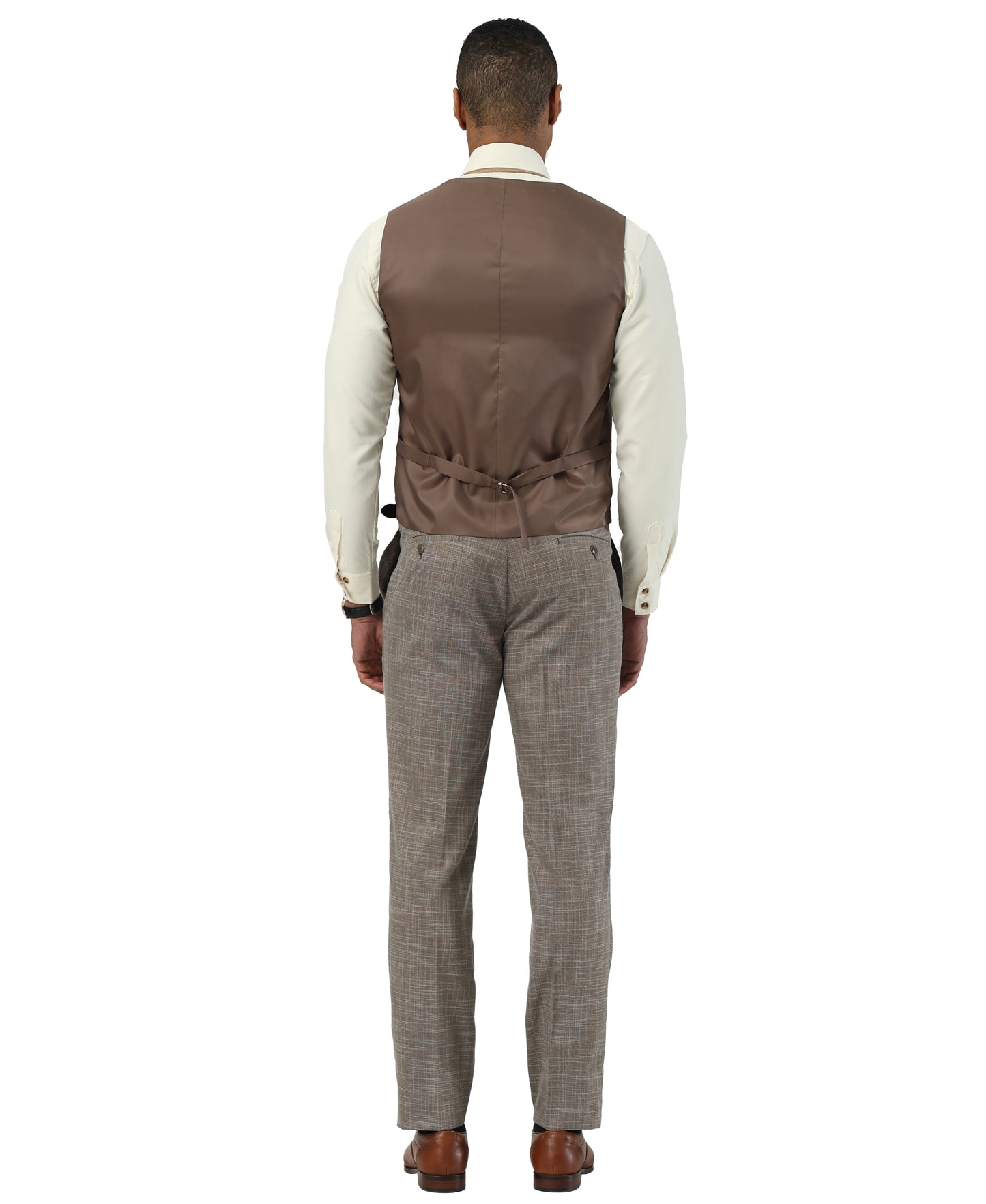 Stacy Adams Men’s 3-Piece Textured Suit Set w/ Notch Lapel