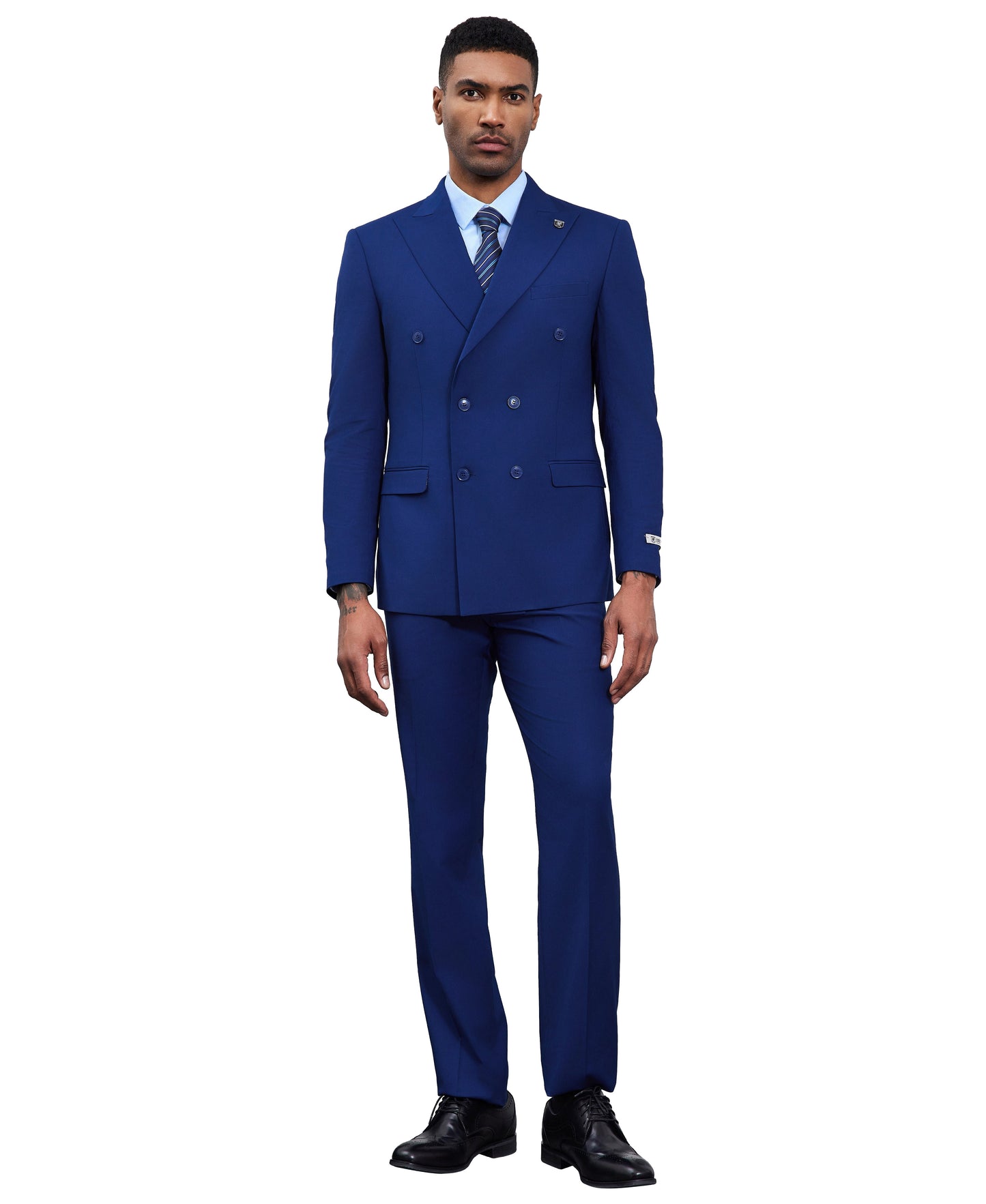 Stacy Adams Double Breasted 2-Piece Suit, Blue