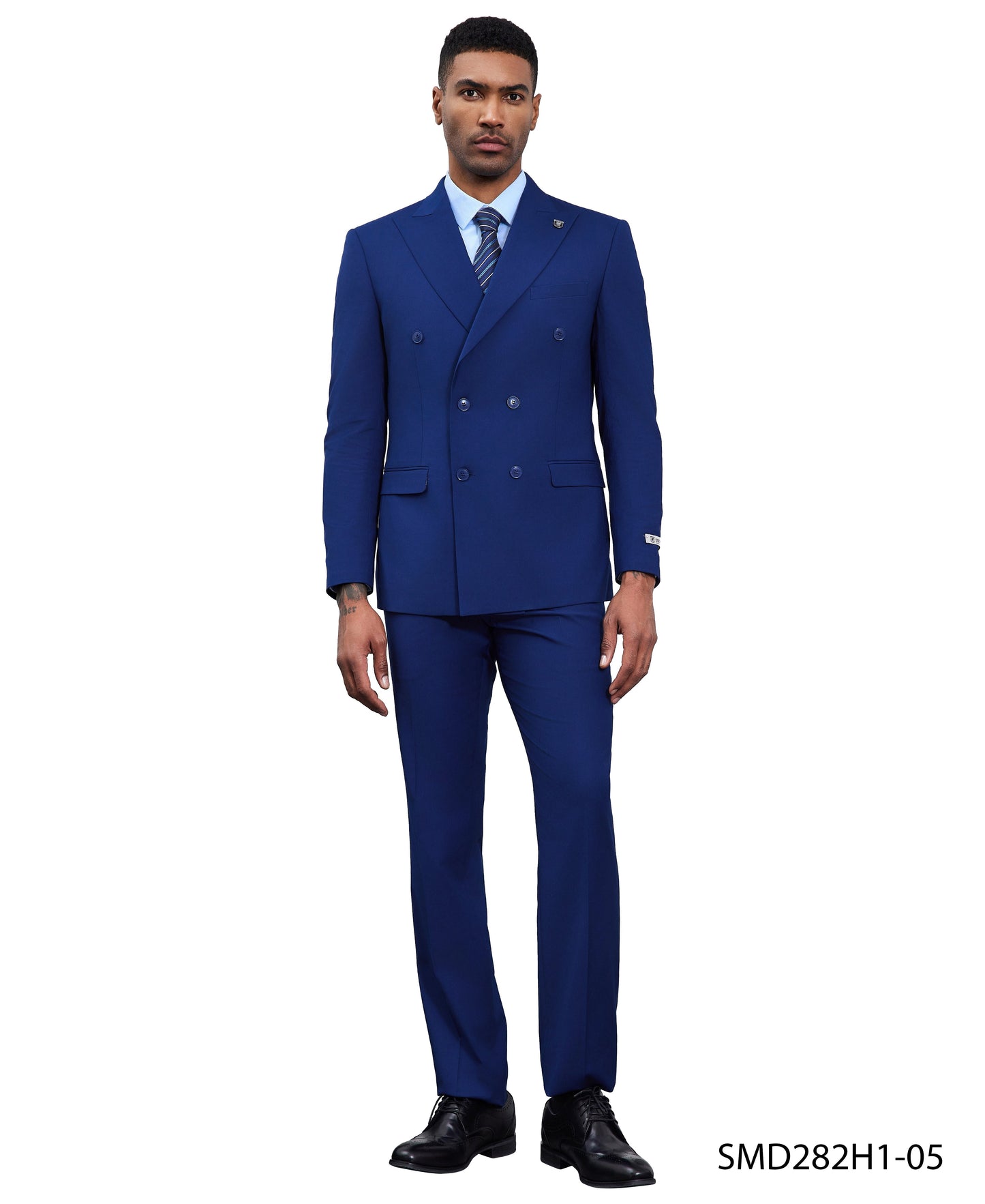 Stacy Adams Double Breasted 2-Piece Suit, Blue
