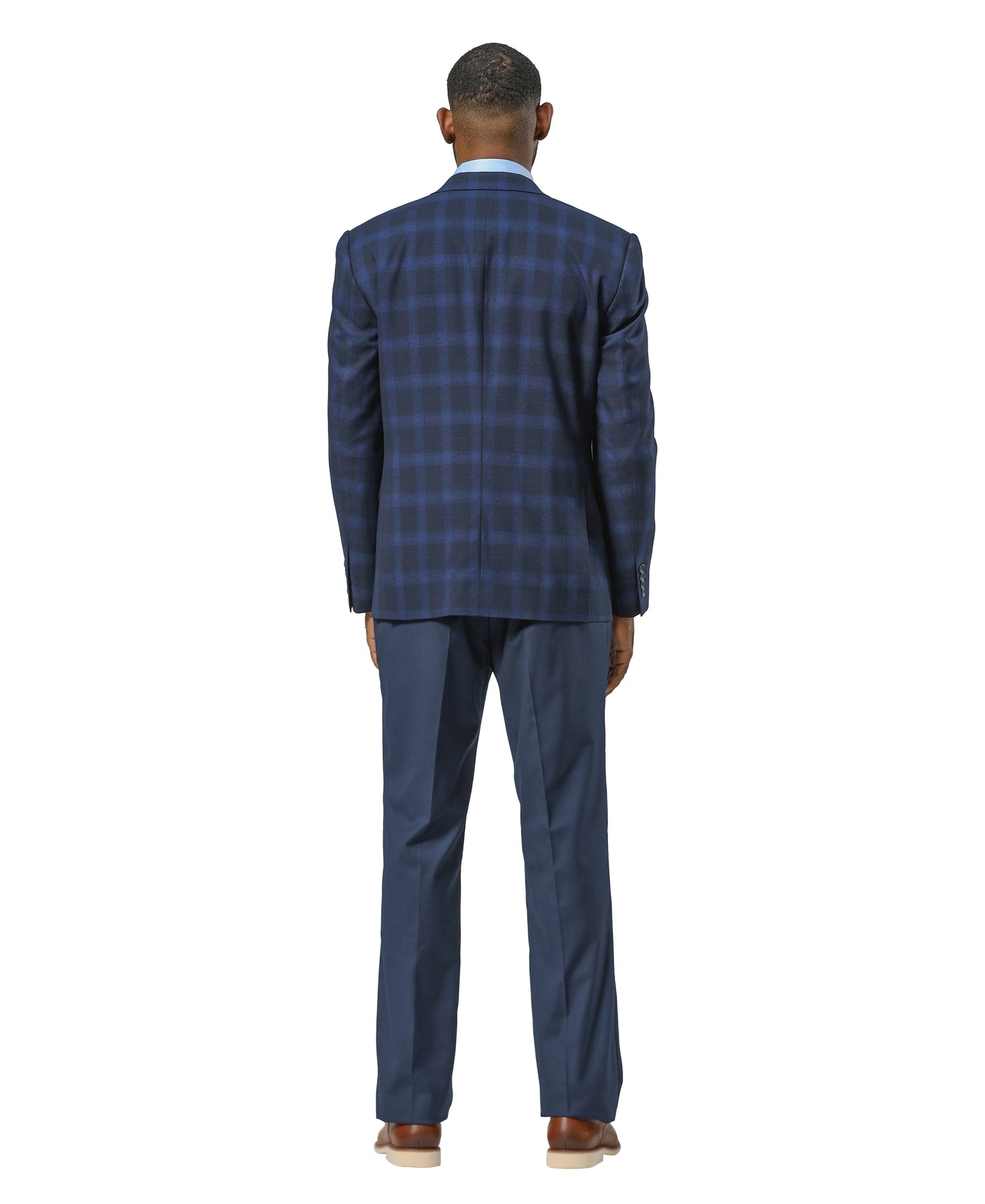 Stacy Adams Plaid Jacket Only, Blue